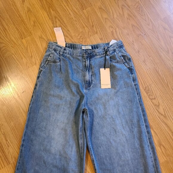 NEW NWT! SCOTCH & SODA THE SHORE PLEATED DENIM CHINO JEANS WIDE LEG HIGH RISE 12 - Picture 3 of 7